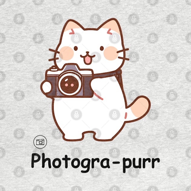 Photogra-purr Funny Photographer Cat Puns by Syntax Wear